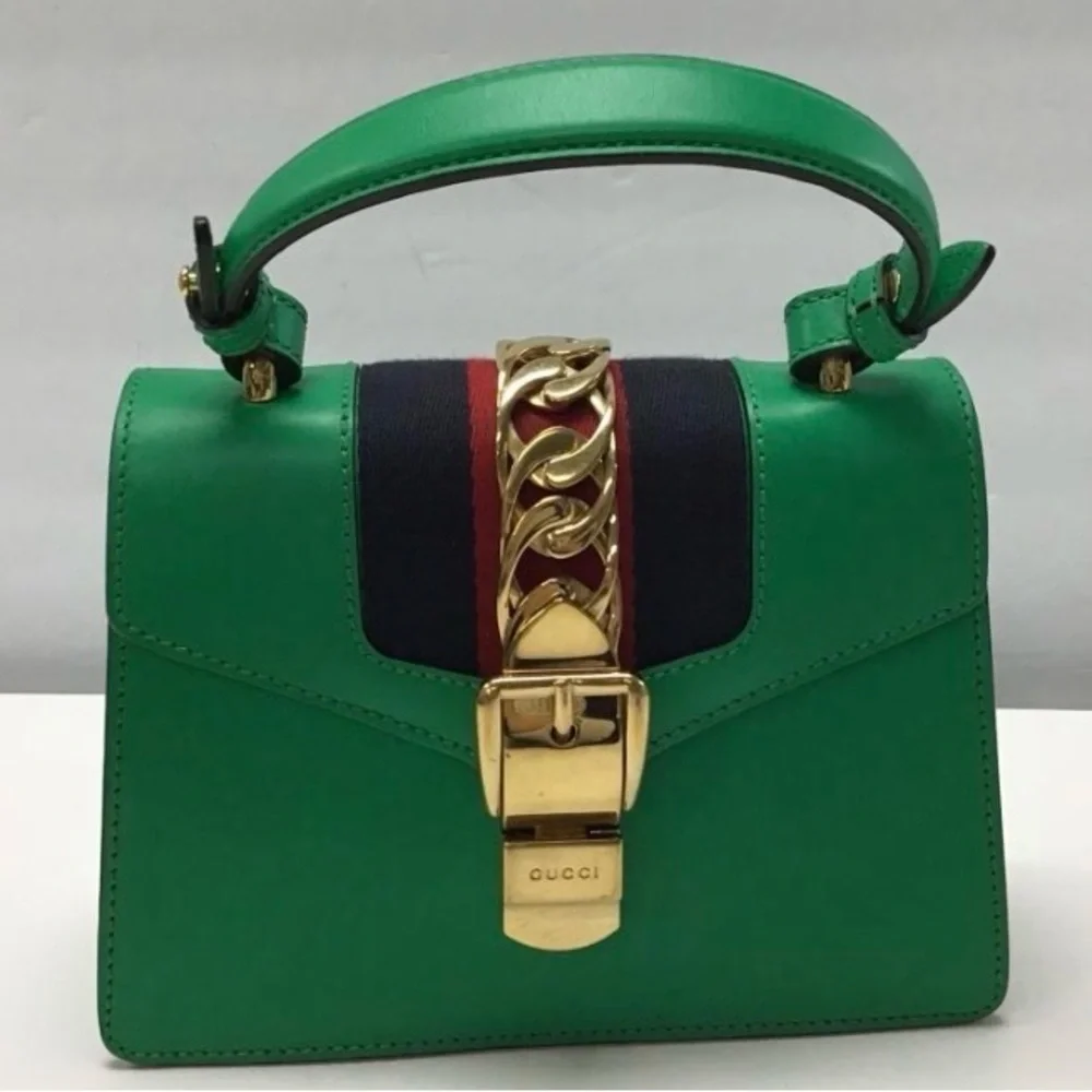 Gucci Sylvie Mini Bag with Gold Chain Accent - Picture 1 of 9